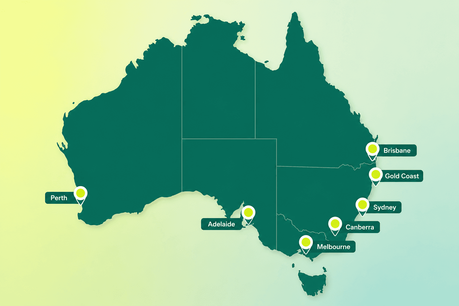 Map showing Fixes AU service locations across Australia