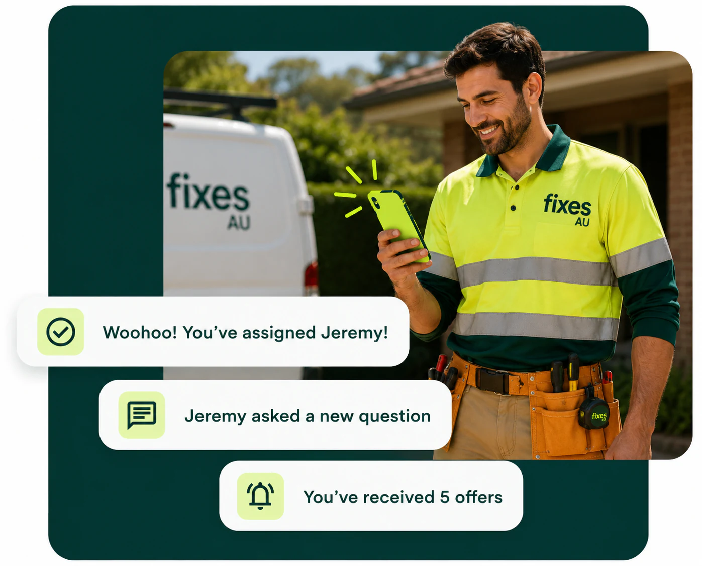 Fixes app job assignment and offer notifications